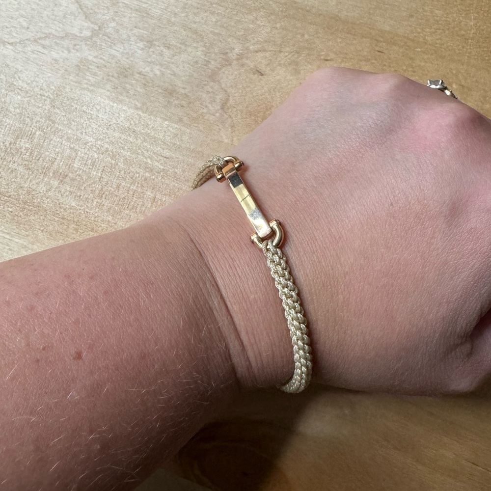 Fossil Bracelet - Rose Gold and tan
